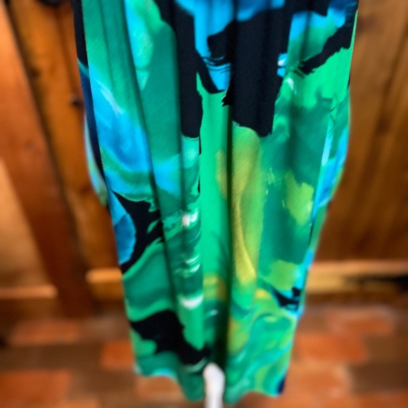 Sweet Storm brand black and green exotic print sundress size XL fits like Med. - Picture 4 of 5